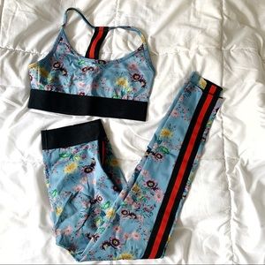 Noli Yoga Floral Leggings + Sports Bra Set